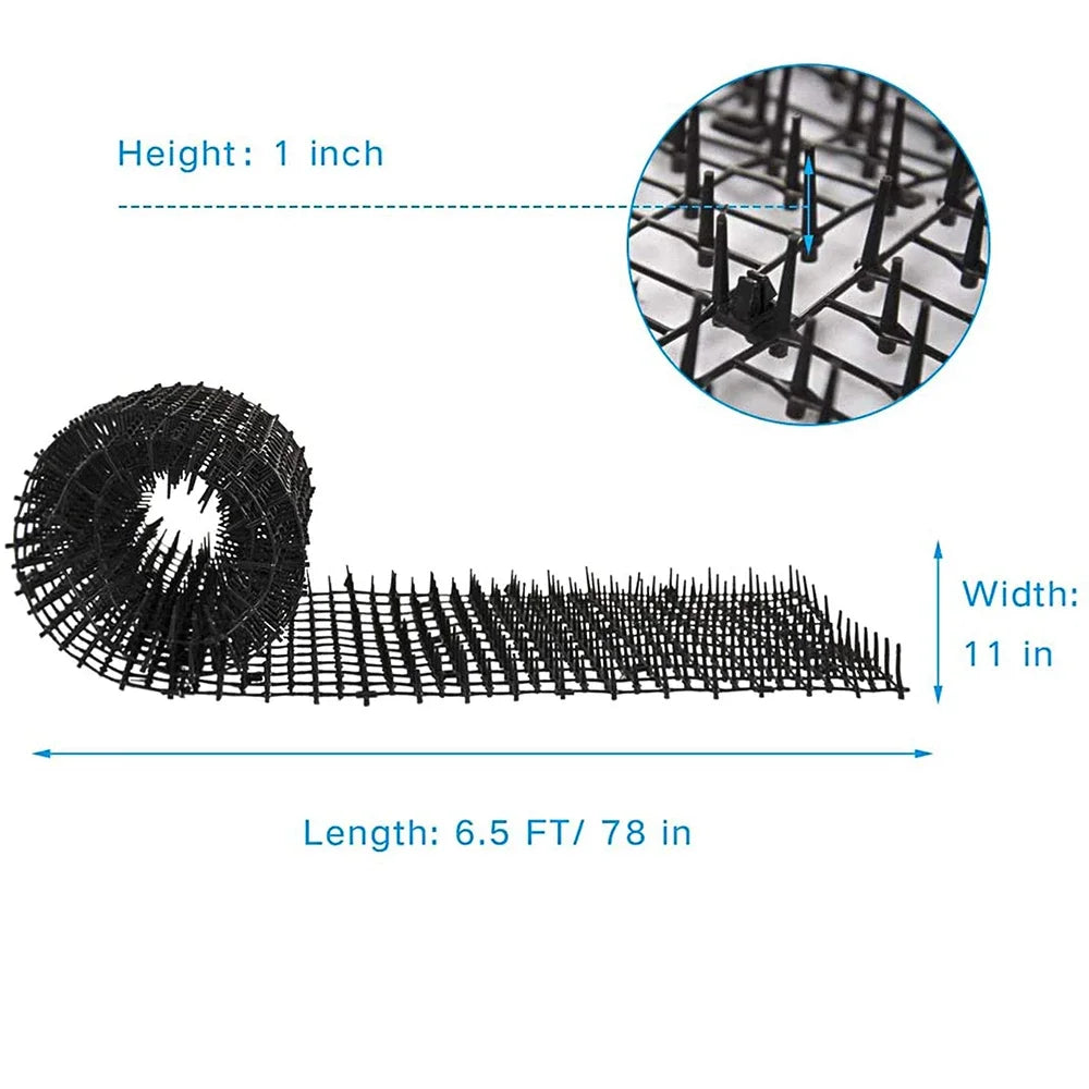 2M Dog Cat Scat Mat Animal Deterrent Repellent Plastic Scarer-Spike Tool Polypropylene Anti Cat Mat Household Garden Tools
